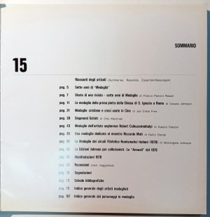 MEDAGLIA Č. 15. 1978.